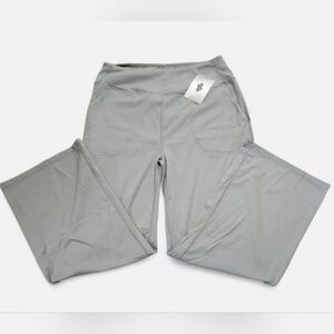 NWT Soothfeel Women's Grey Wide‎ Leg Stretch Yoga Pants Size XL